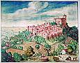Riproduzione del borgo di Gradara di Francesco Mingucci - 1626